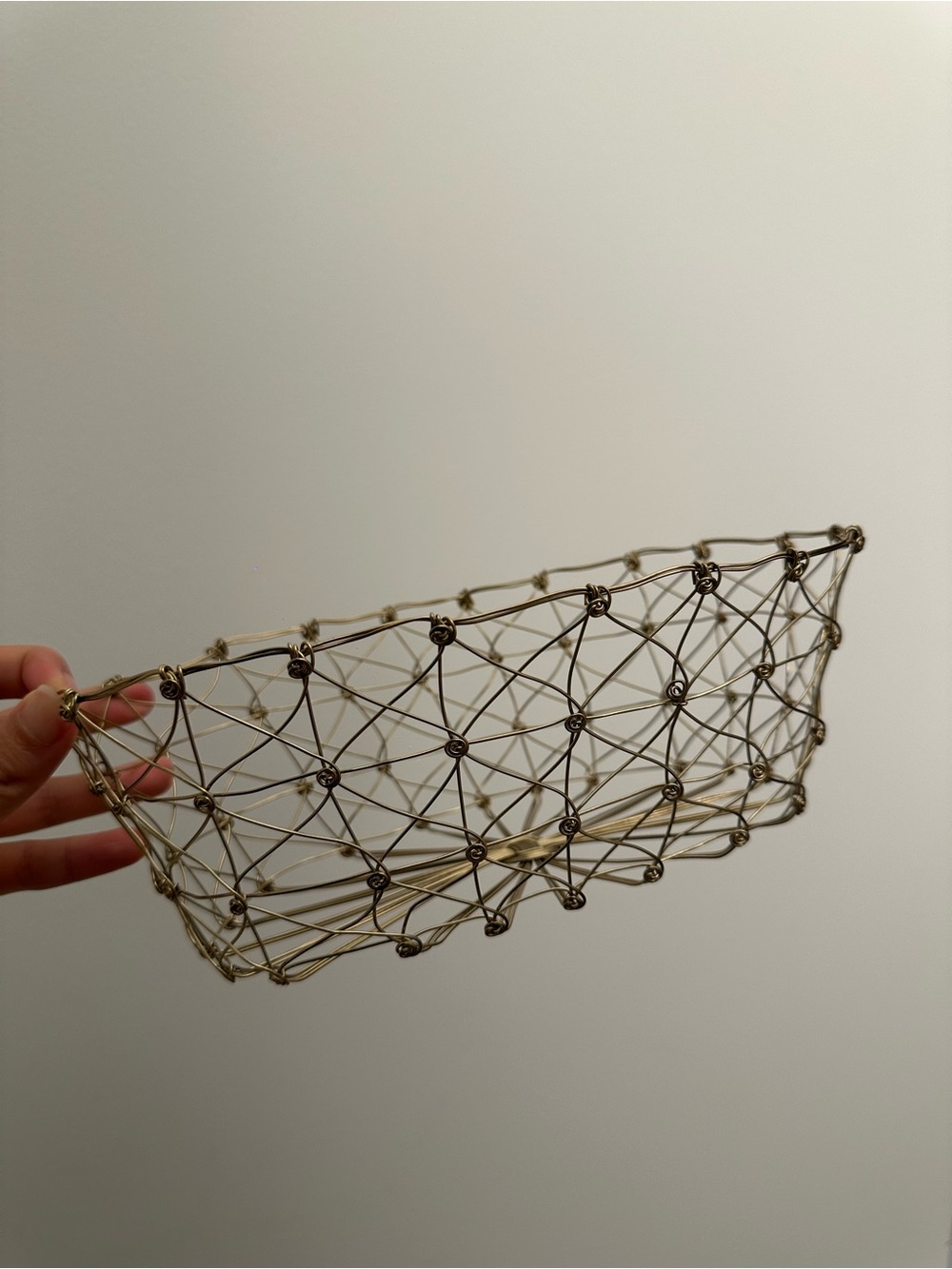 CB2 Decorative Gold Wire Basket - Home Accents